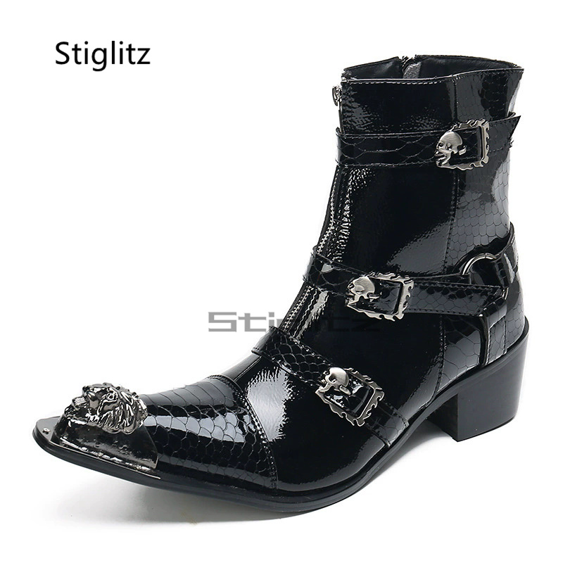 Belt Mens Fashion - Men's Belt Buckle Patent Leather Chelsea