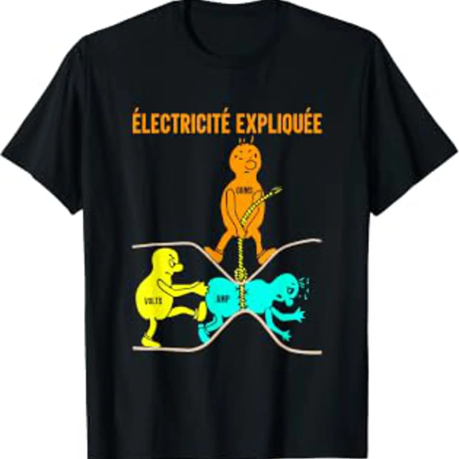 Men'S Fashion Explained - Electrician Electricity Explained T Shirt vintage