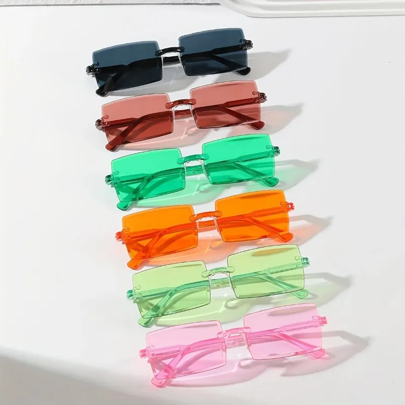 6PCS Rectangle Fashion Sunglas - Men'S Fashion Glasses recension och pris