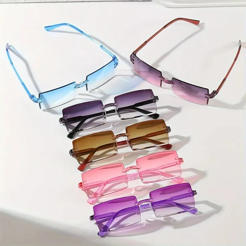 6PCS Rectangle Fashion Sunglas - Men'S Fashion Glasses recension och pris