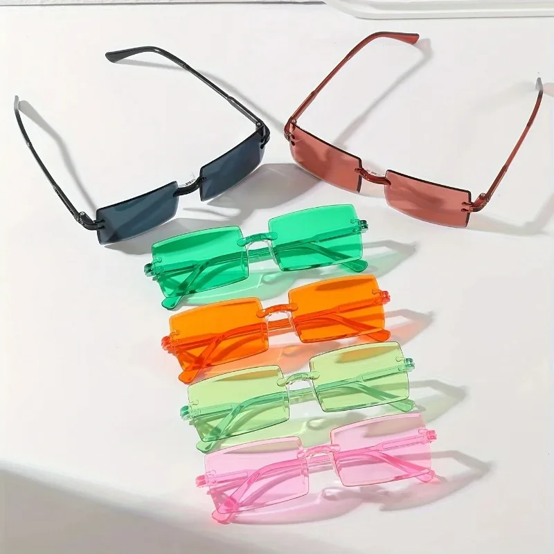 6PCS Rectangle Fashion Sunglas - Men'S Fashion Glasses recension och pris