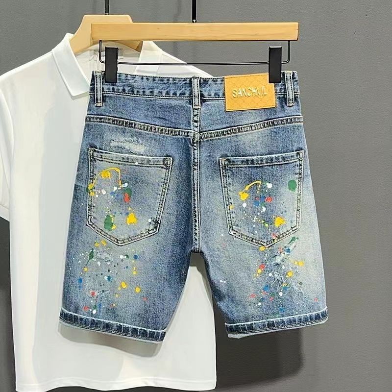 Men's Short Jeans Pants Graffi - Jeans Pants Fashion Men recension och pris