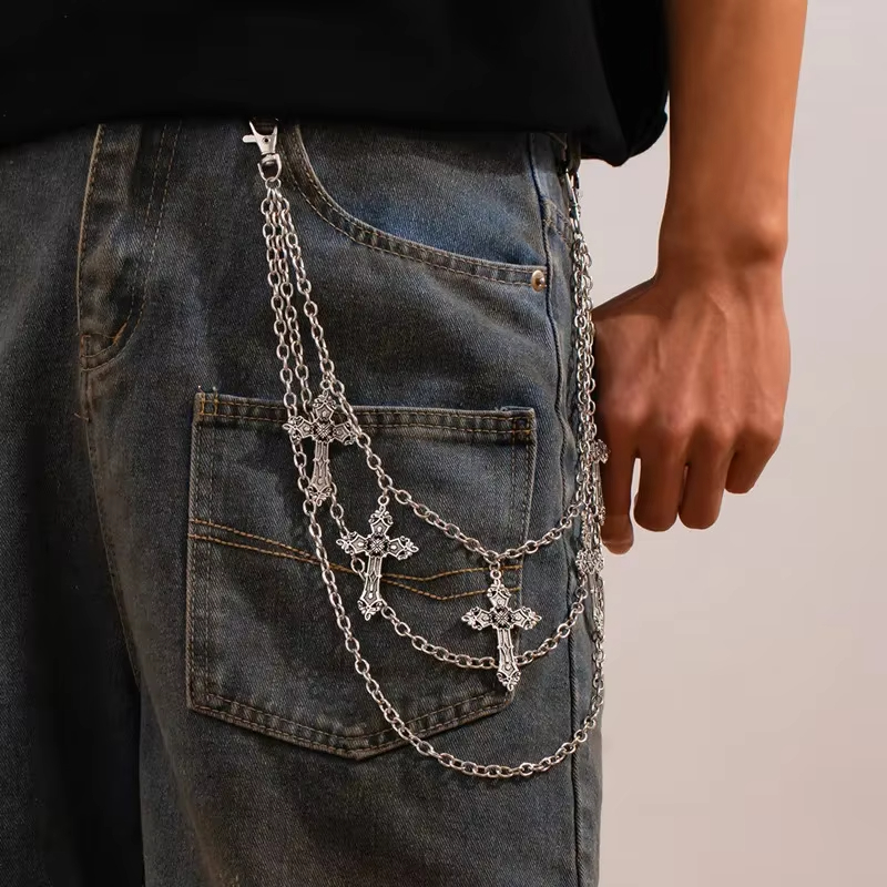 Fashion Punk Metal Pants Chain - Jeans Pants Fashion Men recension och pris