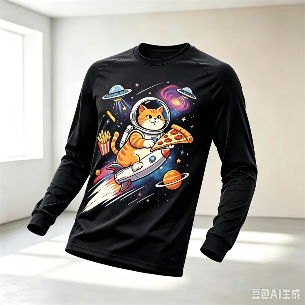 Novelty Cartoon Space Cat Astr - Men'S Spring Fashion recension och pris