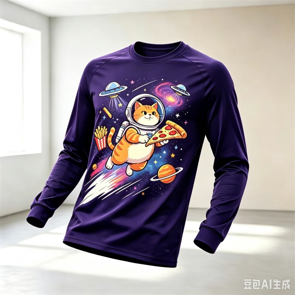 Novelty Cartoon Space Cat Astr - Men'S Spring Fashion recension och pris