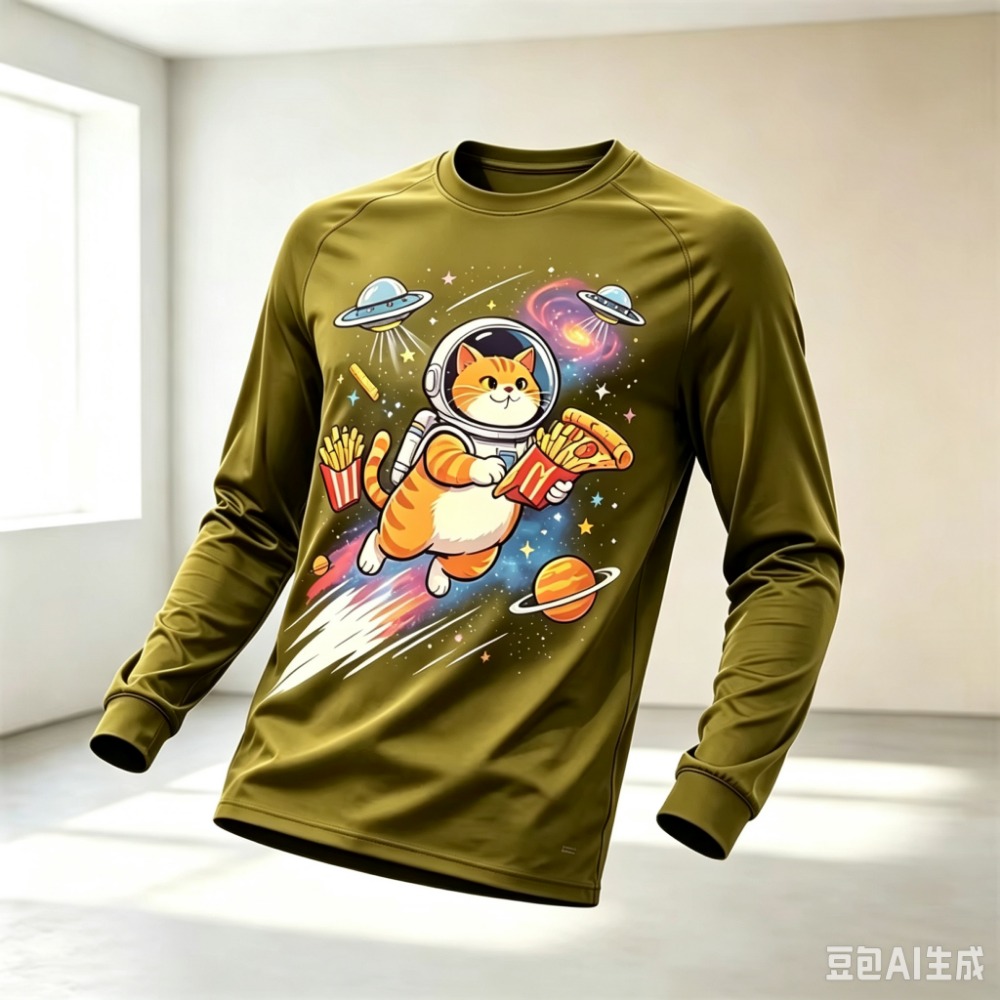 Novelty Cartoon Space Cat Astr - Men'S Spring Fashion recension och pris
