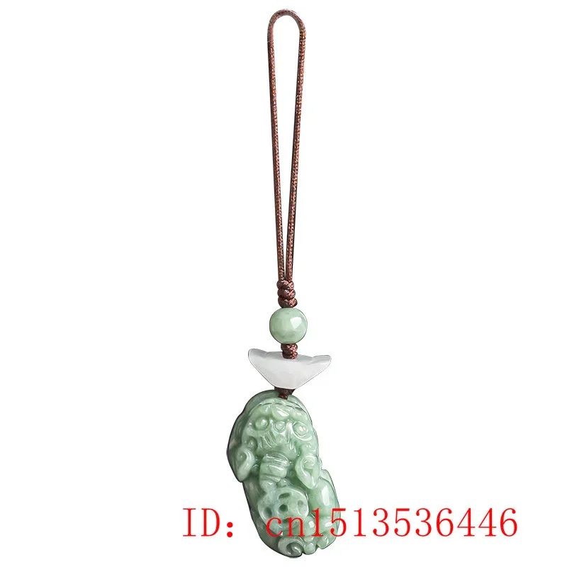 Burmese Emerald Pixiu Yuanbao  - Men Fashion Key recension och pris