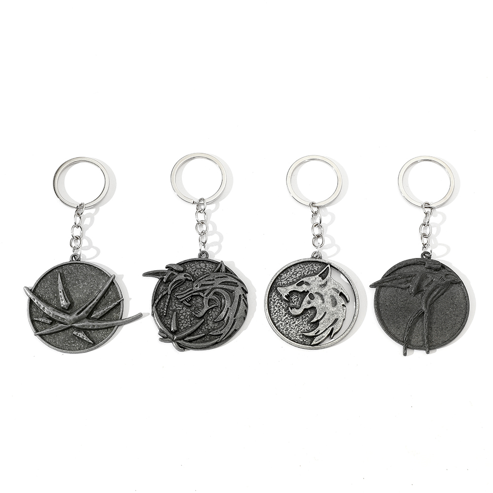 Vintage Wolf Head Keychain Gam - Men Fashion Key recension och pris