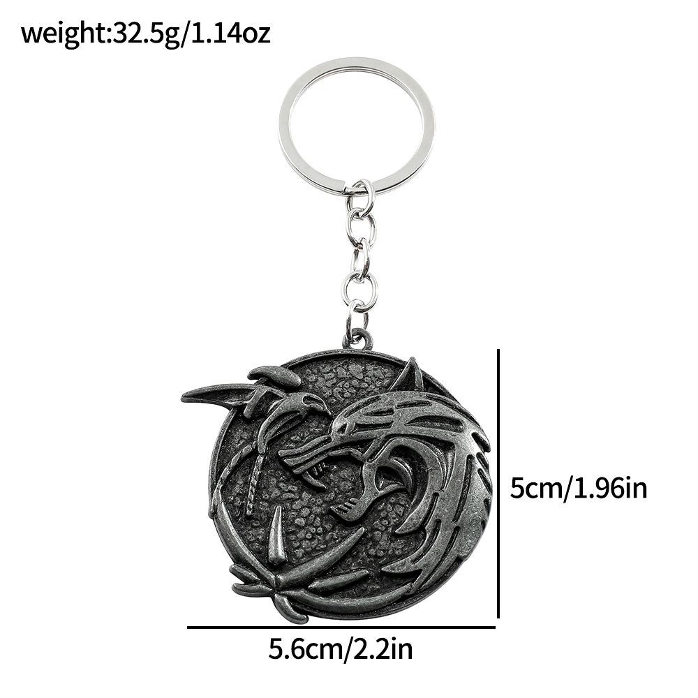Vintage Wolf Head Keychain Gam - Men Fashion Key recension och pris