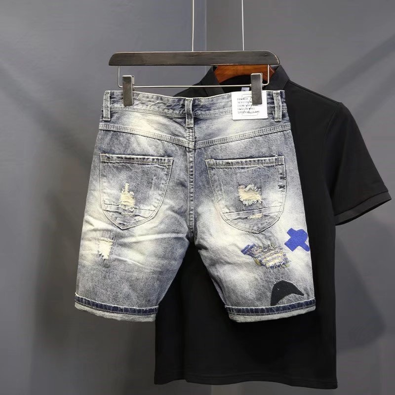 Summer Men's Fashion Scraped P - Jeans Pants Fashion Men recension och pris