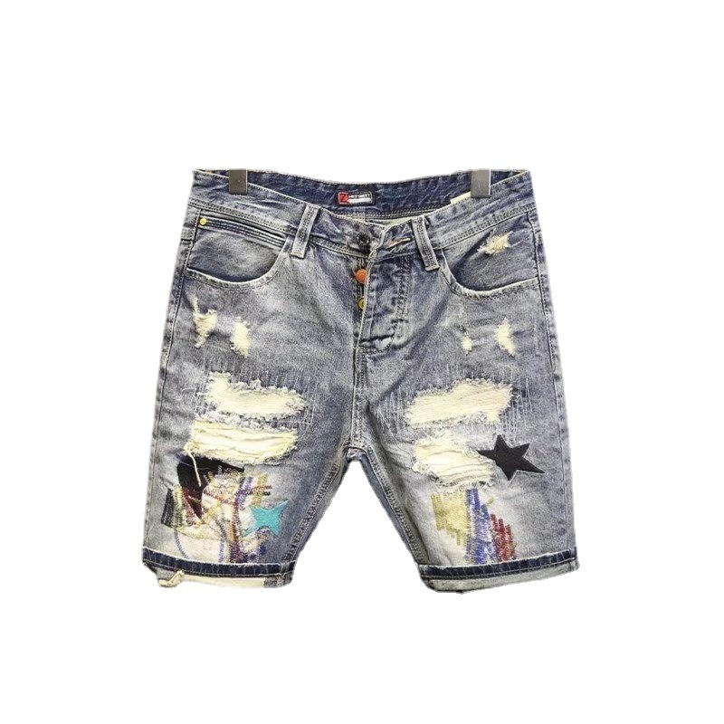 Summer Men's Fashion Scraped P - Jeans Pants Fashion Men recension och pris