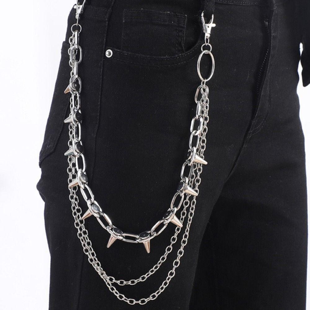 Unisex Hip Hop Punk Rock Metal - Jeans Pants Fashion Men recension och pris