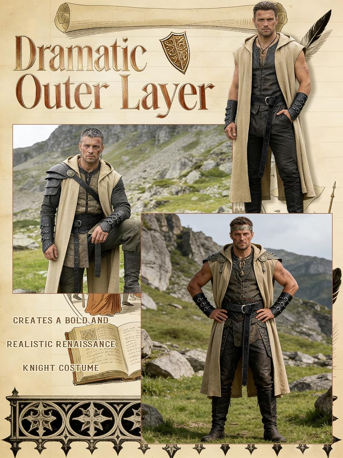 Men’s Renaissance Costume Set  - Belt Mens Fashion recension och pris
