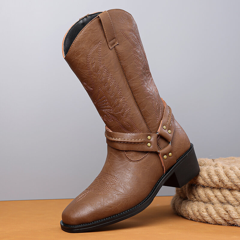 Men's Retro Western Embroidere - Belt Mens Fashion recension och pris