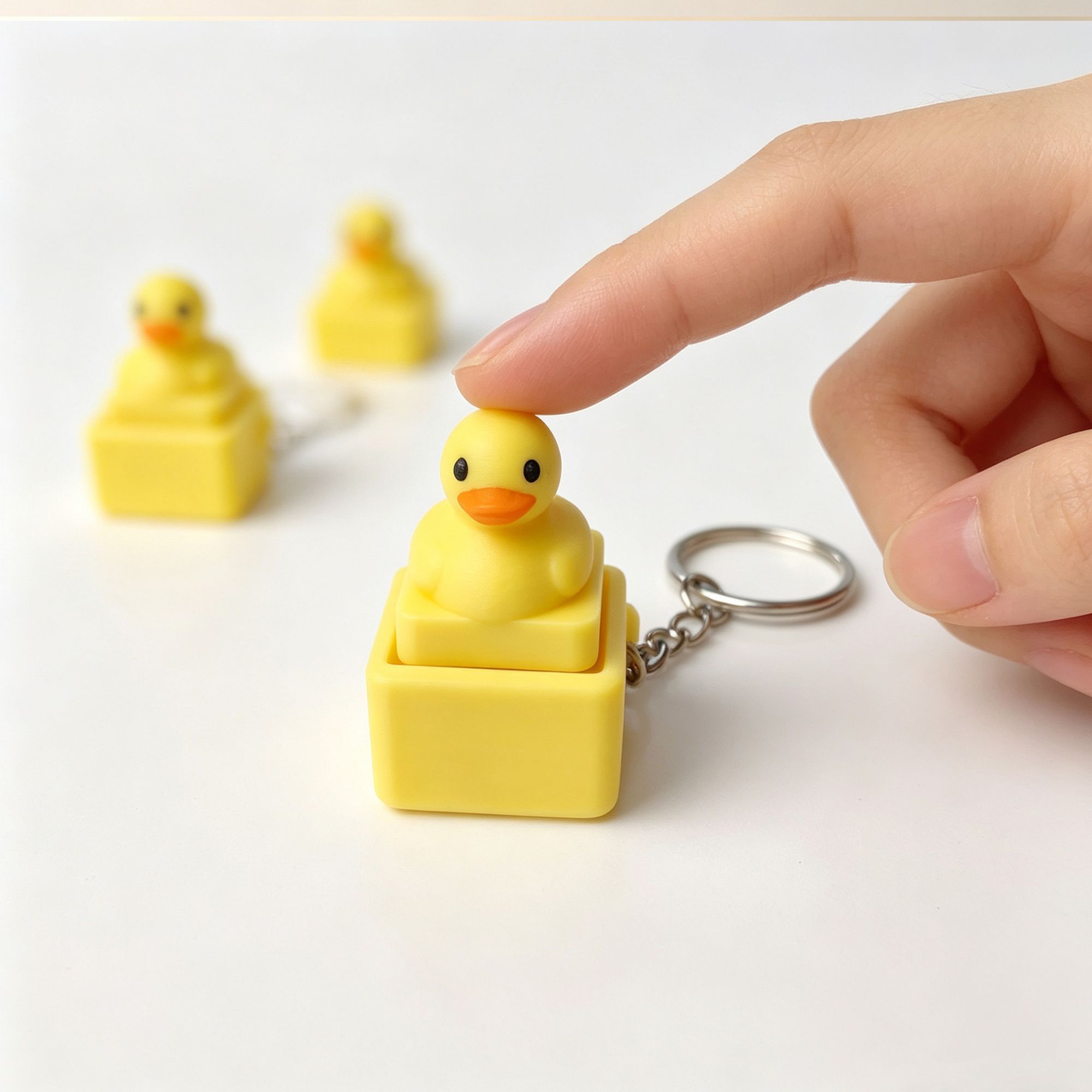 Cute Yellow Duck Press Keychai - Men Fashion Key recension och pris