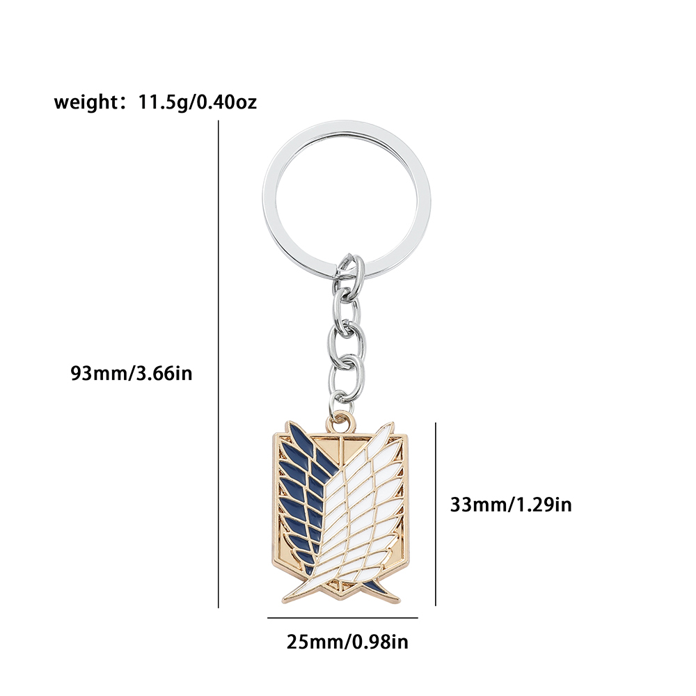 Anime Attack on Titan Enamel B - Men Fashion Key recension och pris