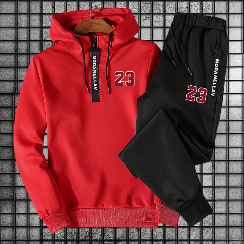 Men Women Set/Hoodie/Pants 202 - Men'S Fashion Zipper Hoodie recension och pris