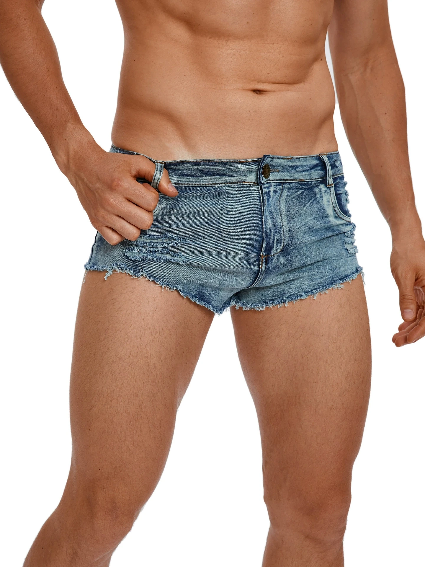 Men's Low Waist Jeans Shorts F - Jeans Pants Fashion Men recension och pris