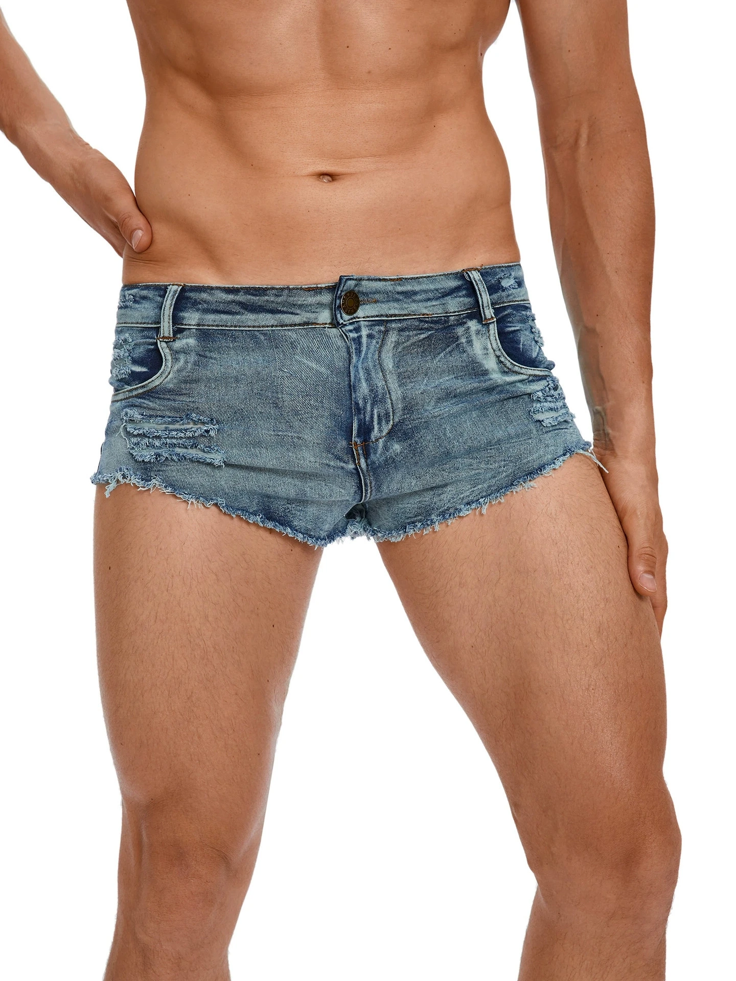 Men's Low Waist Jeans Shorts F - Jeans Pants Fashion Men recension och pris