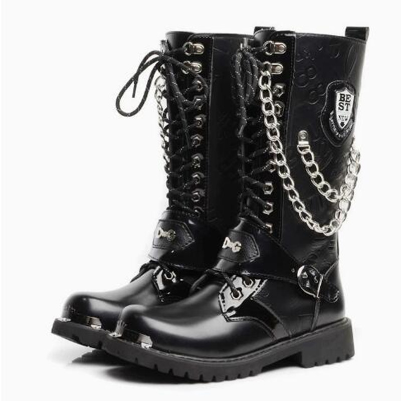 Men Fashion Motorcycle Boots M - Belt Mens Fashion recension och pris