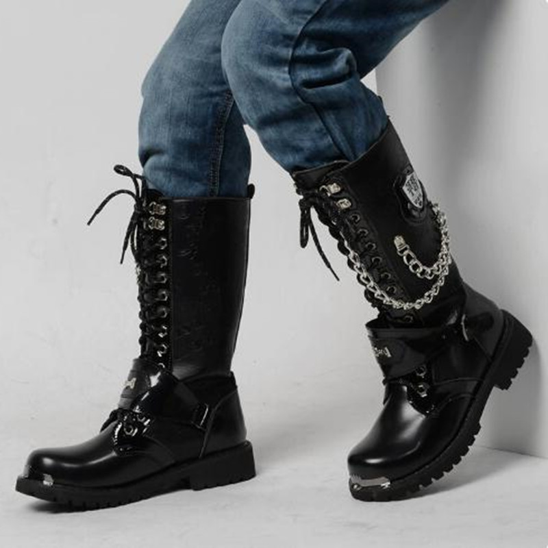 Men Fashion Motorcycle Boots M - Belt Mens Fashion recension och pris