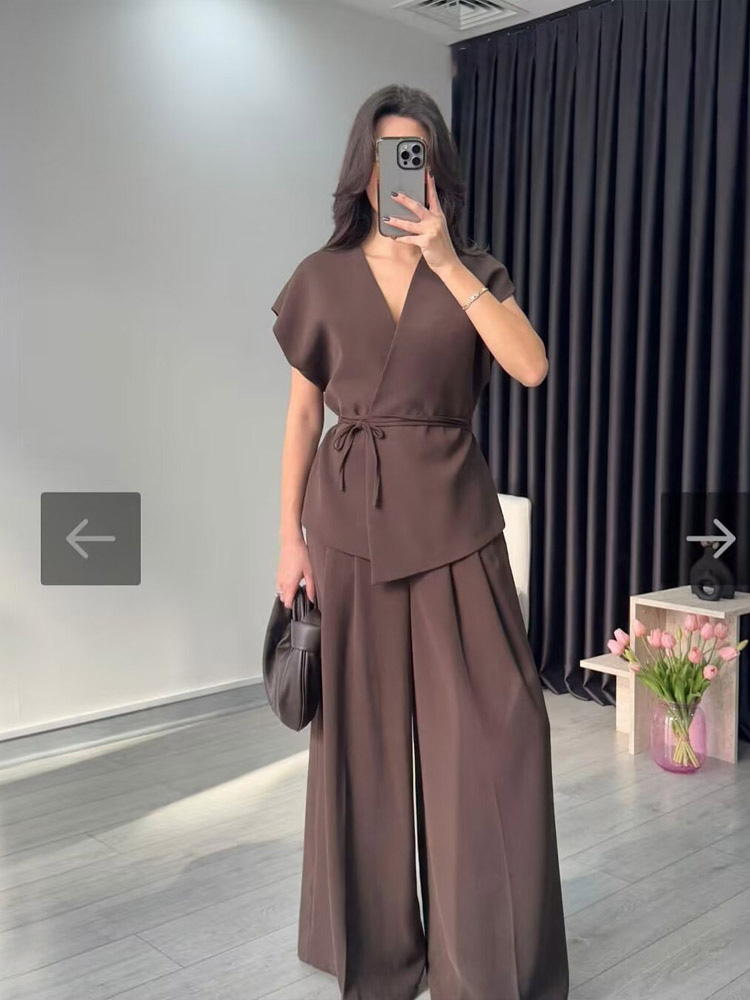 HH Women Pants Suit Solid V-Ne - Belt Mens Fashion recension och pris