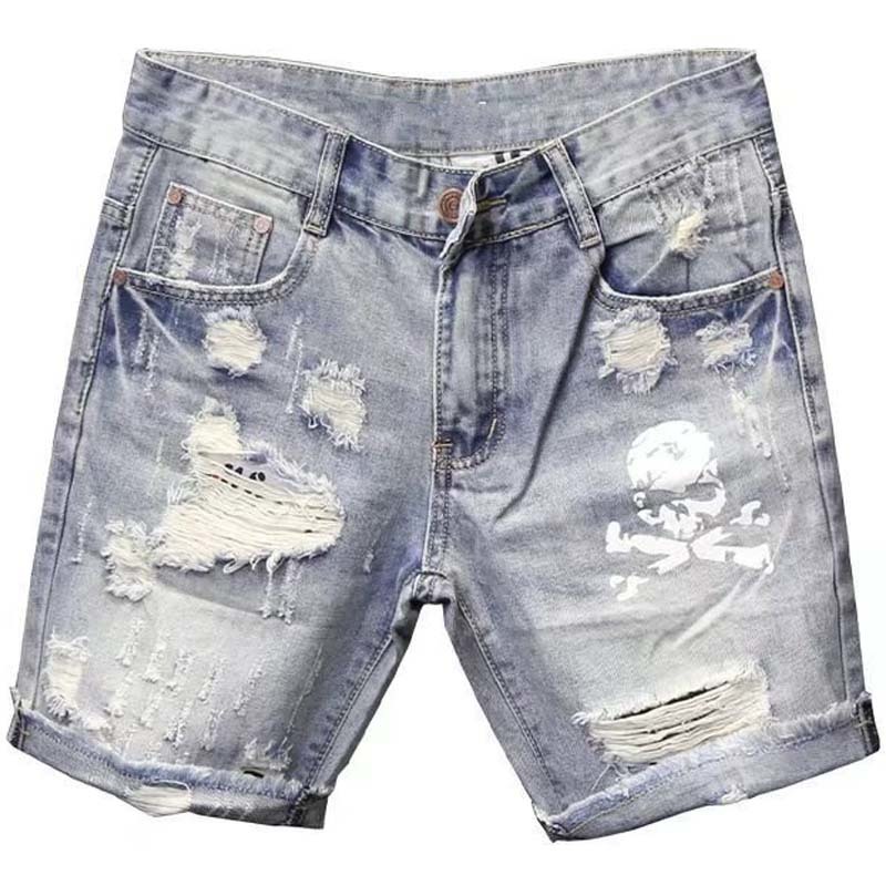 Summer Men's Worn Bead Hole Be - Jeans Pants Fashion Men recension och pris