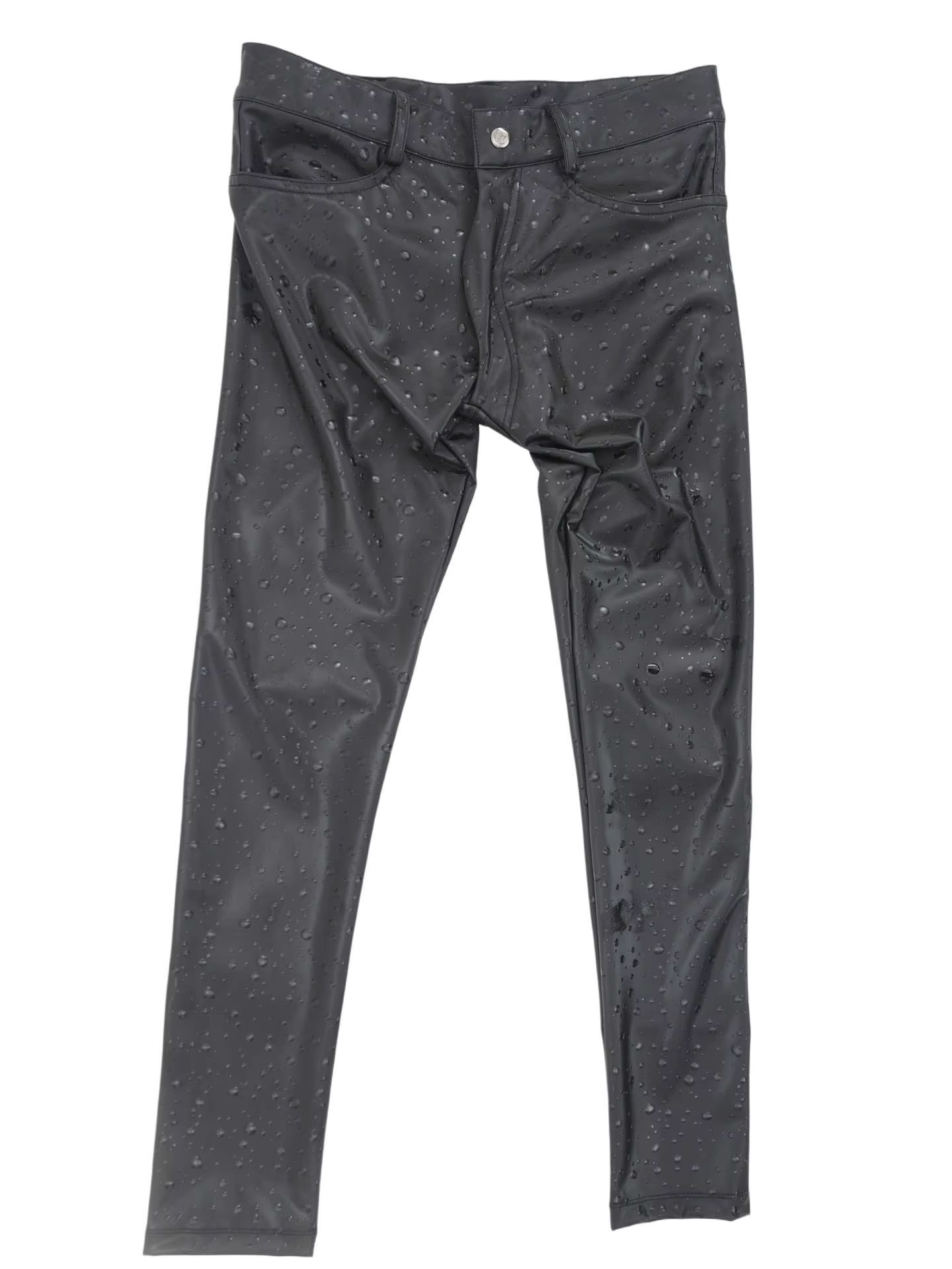 3D Water Drop Print Elastic PU - Jeans Pants Fashion Men recension och pris