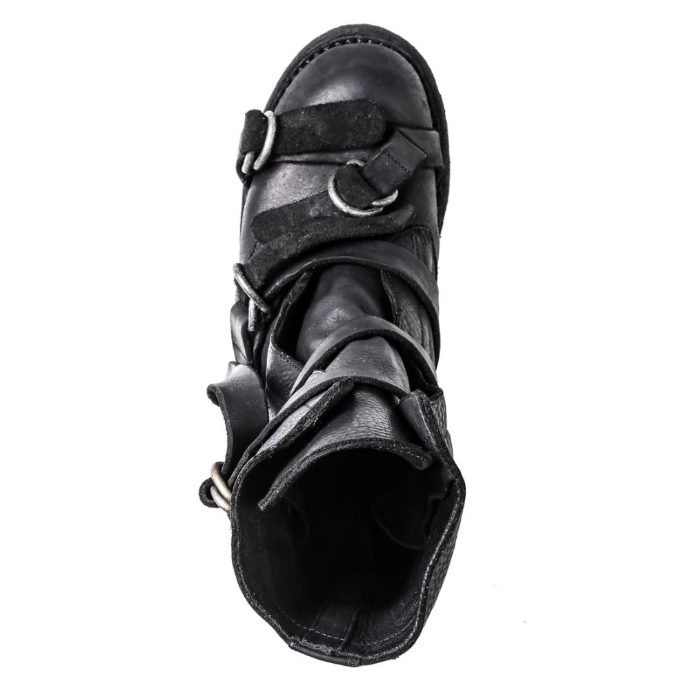 Men's Leather Motorcycle Boots - Belt Mens Fashion recension och pris