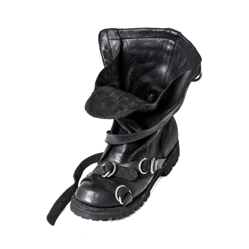 Men's Leather Motorcycle Boots - Belt Mens Fashion recension och pris