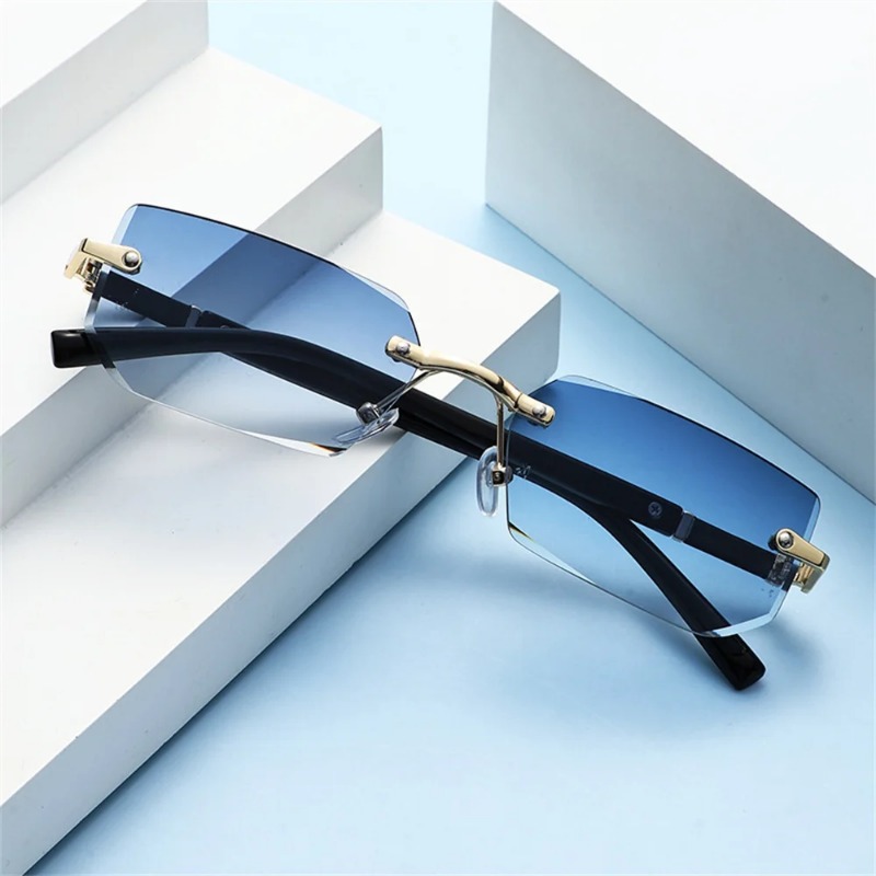 Trendy Rimless Sunglasses for  - Men'S Fashion Glasses recension och pris
