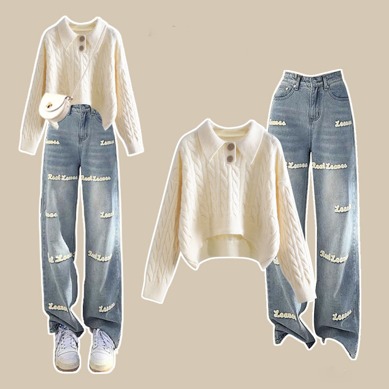 Korean Hemp Pattern Knitted Sw - Jeans Pants Fashion Men recension och pris